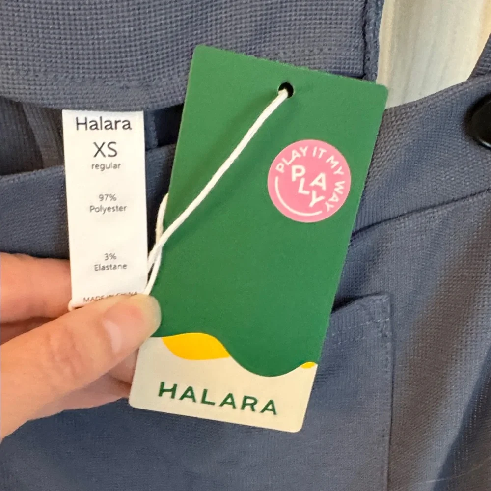 HALARA Navy Jumpsuit with Button Straps - Picture 2 of 3
